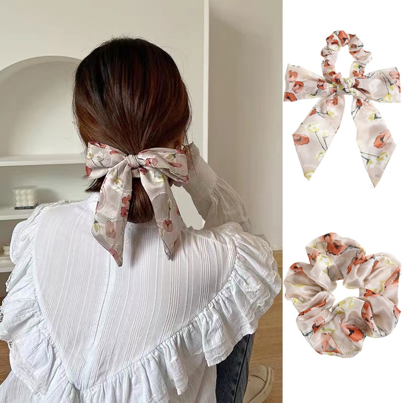 Dây buộc tóc Haimeikang in họa tiết đơn giản thời trang cho nữ