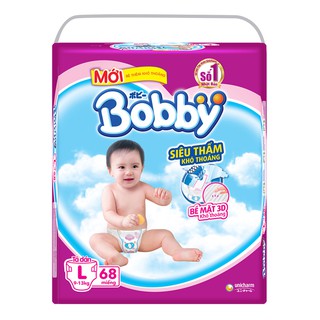 Tã dán Bobby size L- 68 miếng (9-13kg)