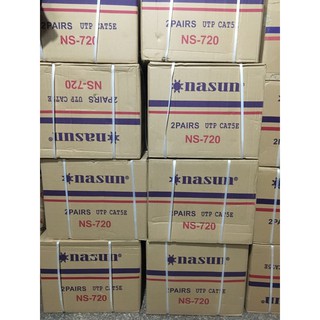 Dây cáp mạng 4 lõi + dây cường lực Nasun cuộn 305M (thường ns-720, dầu ns-721)