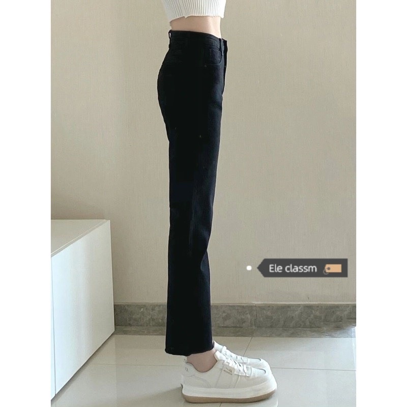 Jeans ống đứng tua gấu nhẹ siêu hot phong cách Hàn Quốc 2459