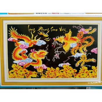 TRANH ĐÁ LONG PHỤNG SUM VẦY YN2106