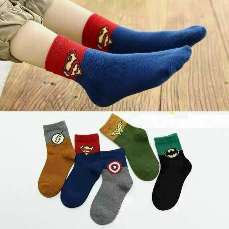 Set 10 Đôi tất Cao cổ Siêu Nhân cho bé