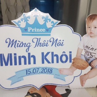 In Bảng tên  kèm chibi cho bé