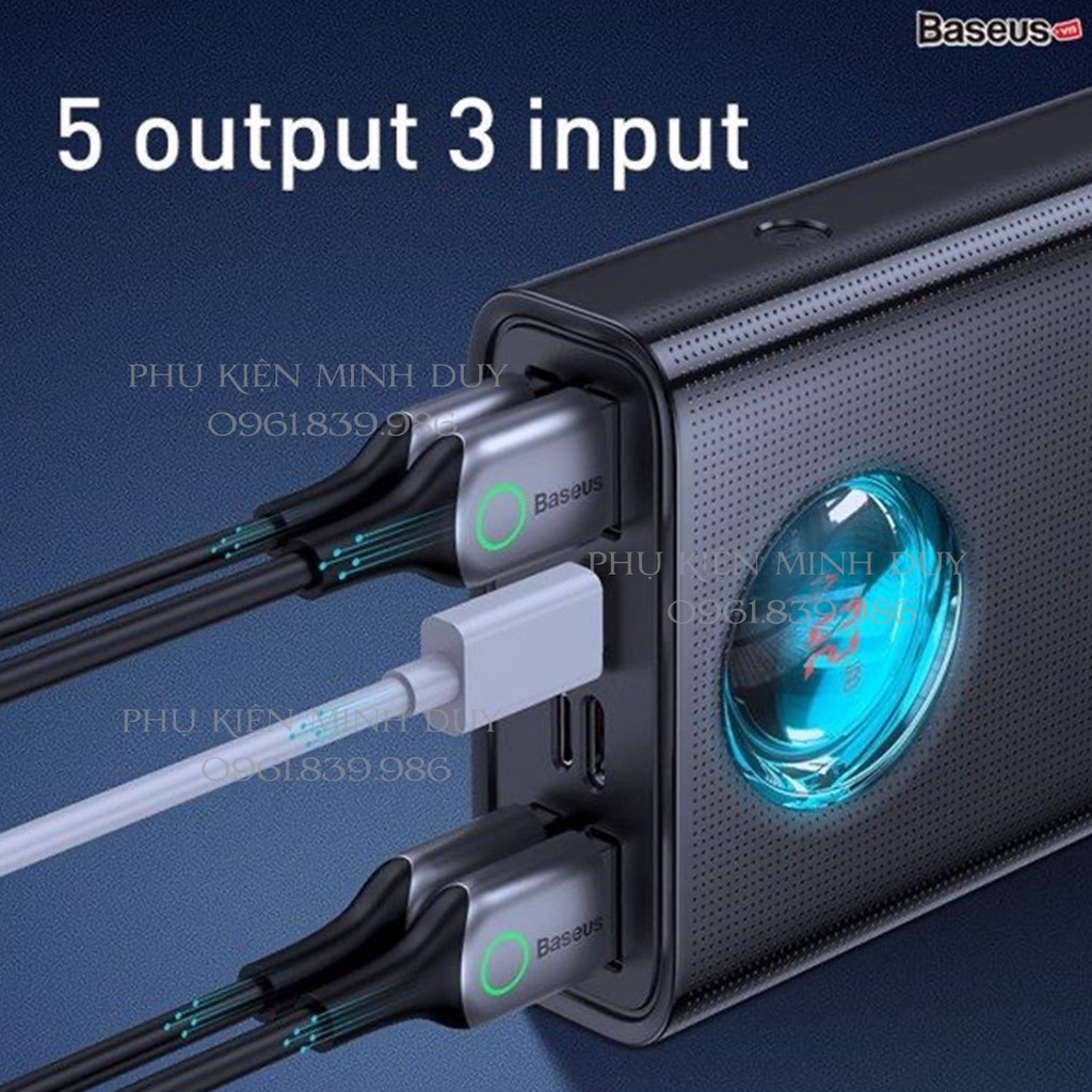 Pin sạc dự phòng công suất cao 65W 30.000mAh Baseus Amblight Digital Display Quick Charge Power Bank ❤