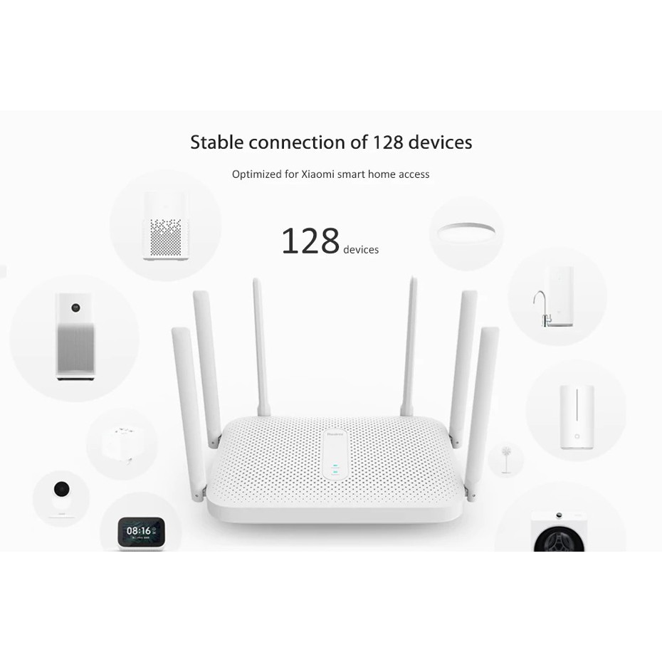 Bộ phát Wifi Router Wifi Redmi AC2100 ( 6 anten ) TRẮNG