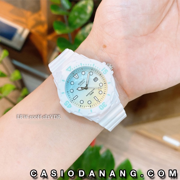 Đồng hồ nữ dây nhựa Casio chính hãng Anh Khuê LRW-200H-2E2VDR