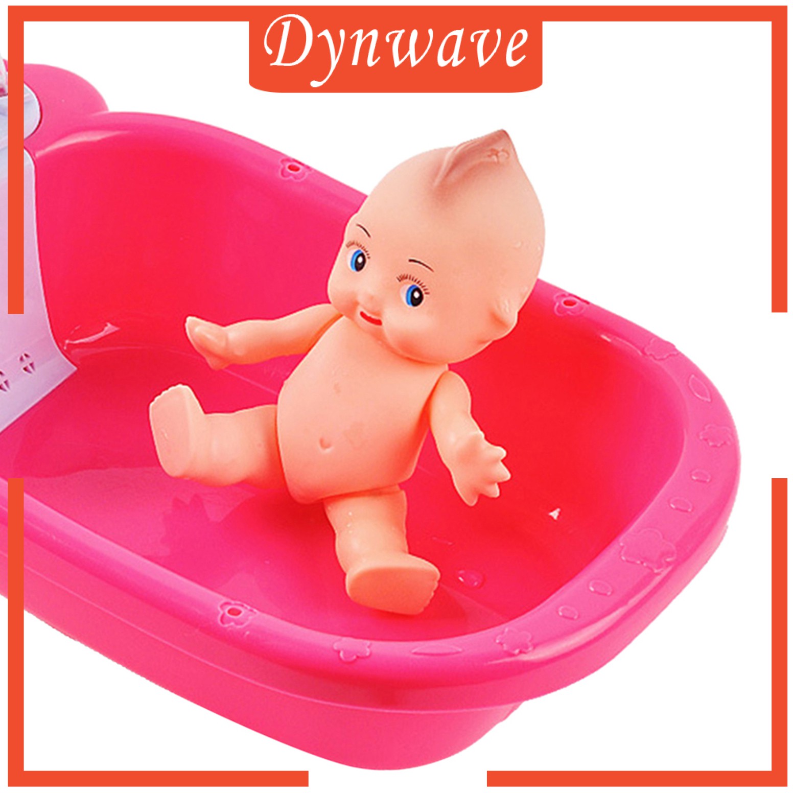 [DYNWAVE] Doll Bath Play Tub with Shower Pretend Play Infant Baby Kids Doll Toy Bathtub