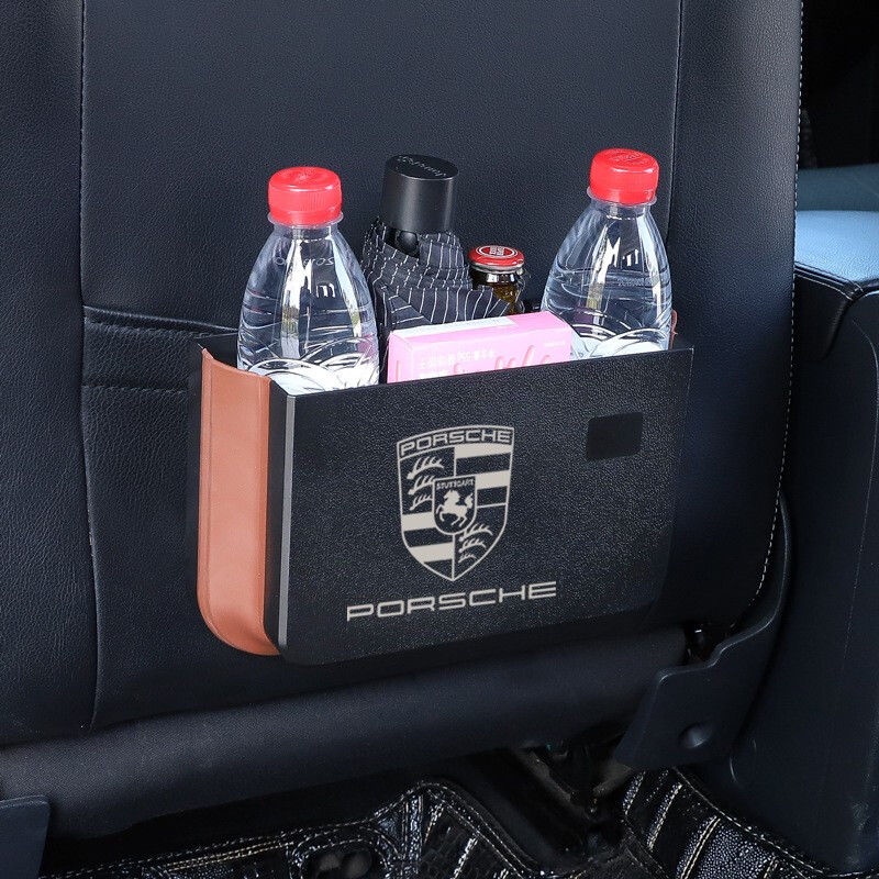 Porsche Thùng Rác Treo Phía Sau Ghế Ngồi Xe Hơi Có Thể Gấp Gọn Tiện Lợi