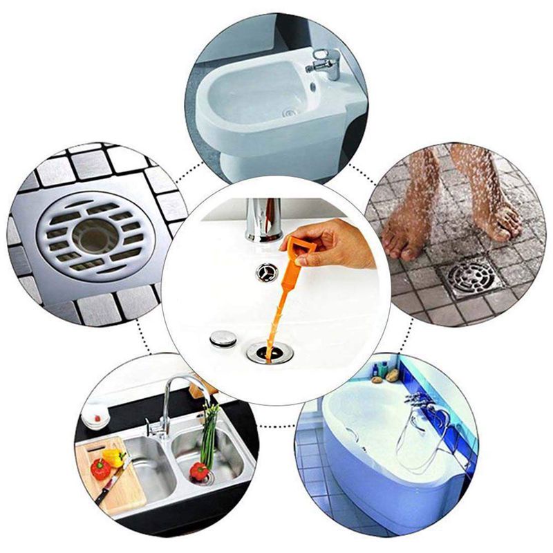 Set 6 Dụng Cụ Lấy Tóc Trong Bồn Rửa Tiện Lợi