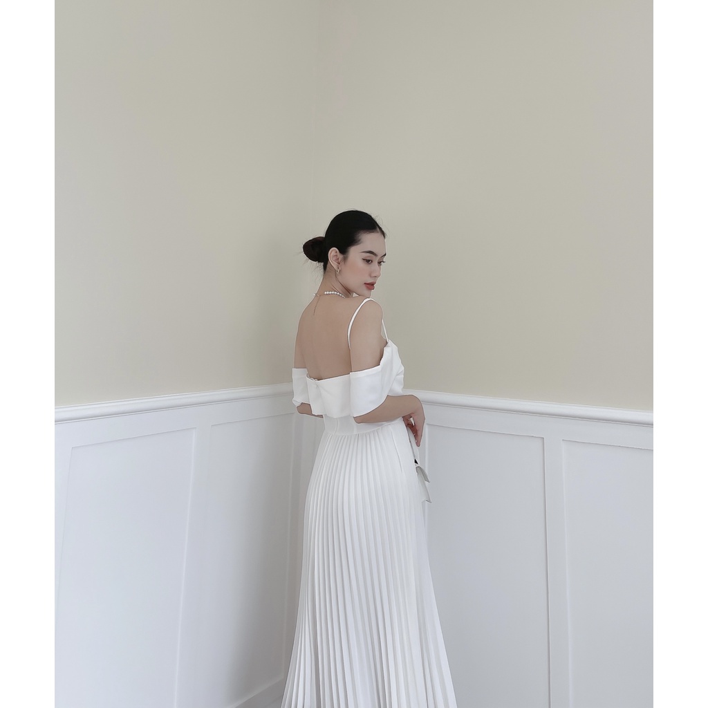 [BBSTORE'S] Đầm Hai Dây Trễ Vai Tùng Váy Dập Ly - D831 | BigBuy360 - bigbuy360.vn