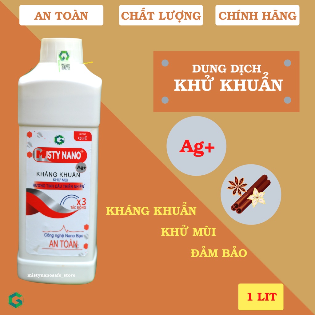 Dung dịch khử khuẩn Mistynano dùng cho các loại máy phun khói phun sương xông xe ô tô nhà cửa hương Quế chính hãng