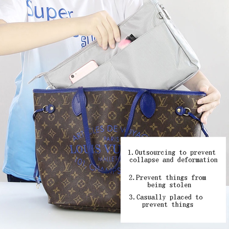 Evertoner Túi Xách LV Speedy Neverfull Bằng Nylon Đựng Đồ Trang Điểm Chống Thấm Nước Nhiều Kích Thước Cho Nữ