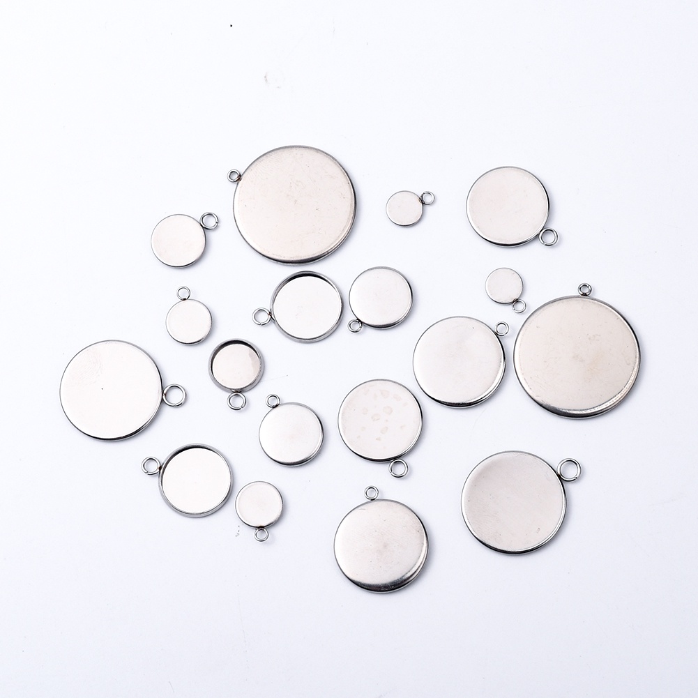 Đế tròn trơn bằng inox làm trang sức và bền