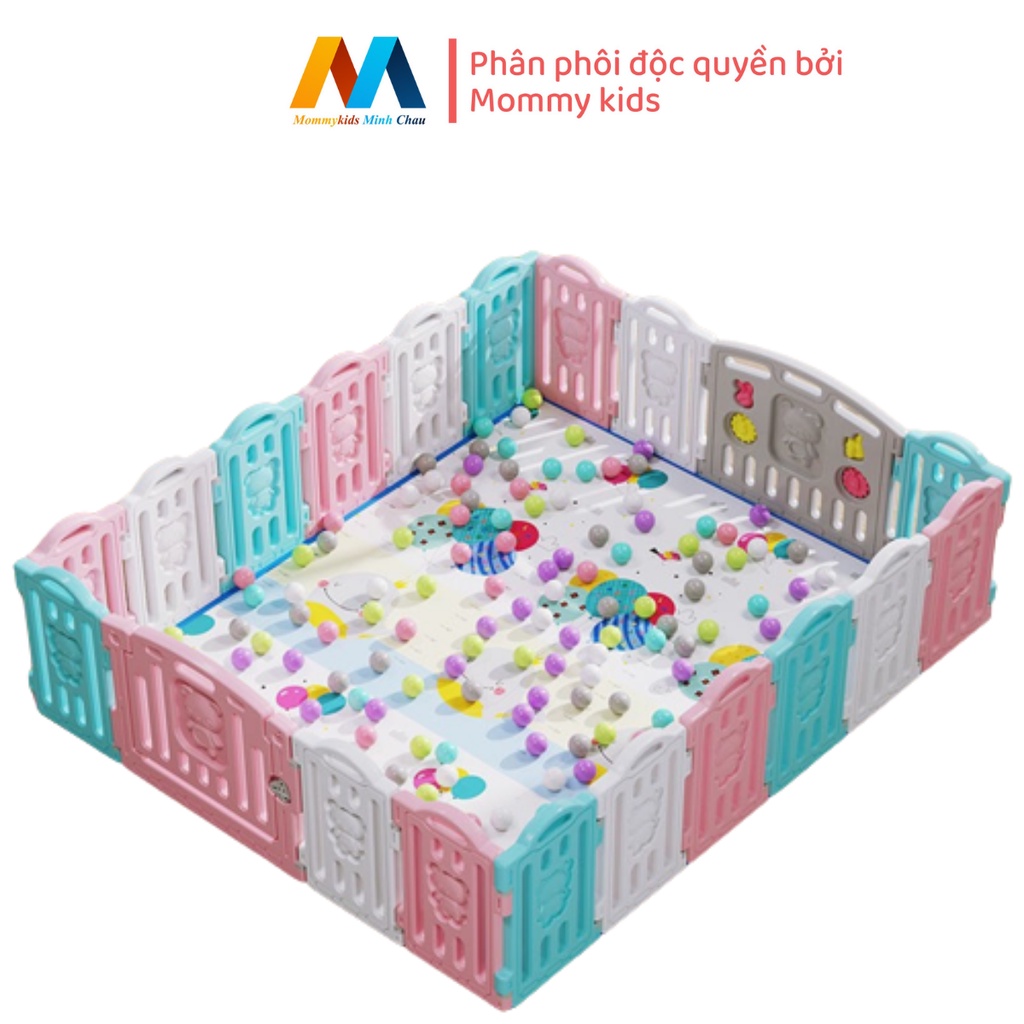 Bộ quây cũi nhựa LUCKMAN TẶNG THẢM 100 BÓNG Giúp bé có một không gian riêng để vui chơi,phát triển trí tưởng tượng