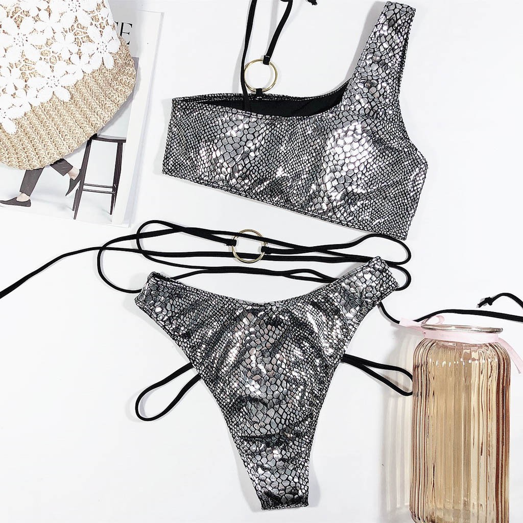 Đồ bơi có mút đệm đan dây vòng kim loại gợi cảm cho nữ | BigBuy360 - bigbuy360.vn