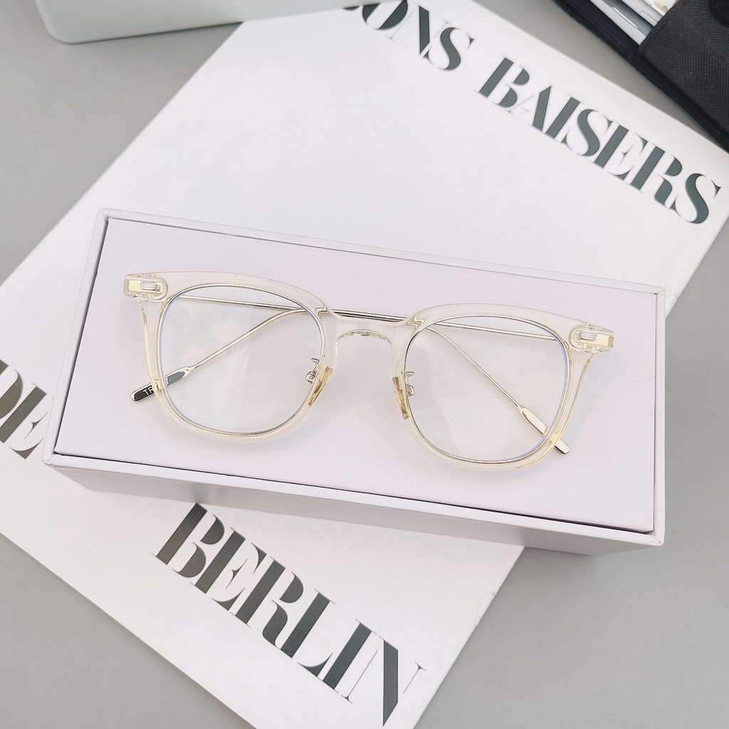 Mắt kính gọng vuông chống bức xạ thời trang hàn quốc cho nam nữ