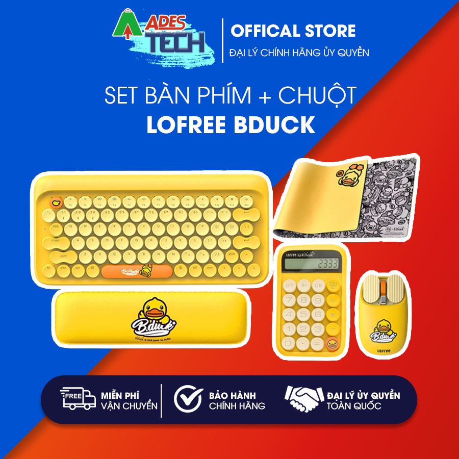 Set Bàn phím + Chuột Lofree Bduck | Bàn phím cơ, Chuột không dây Bduck phiên bản giới hạn