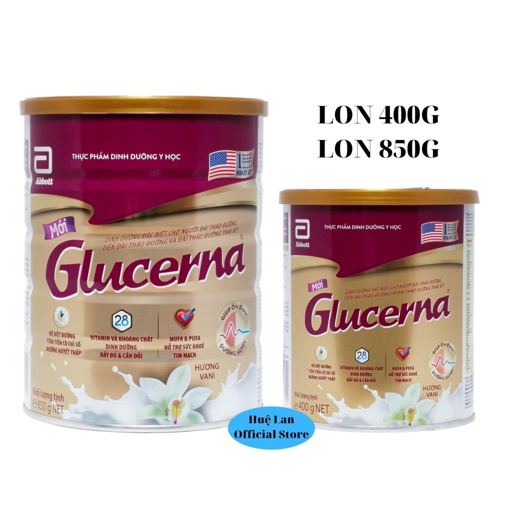 Sữa Bột Abbott Glucerna dành cho người bị tiểu đường hương vani hộp 850g