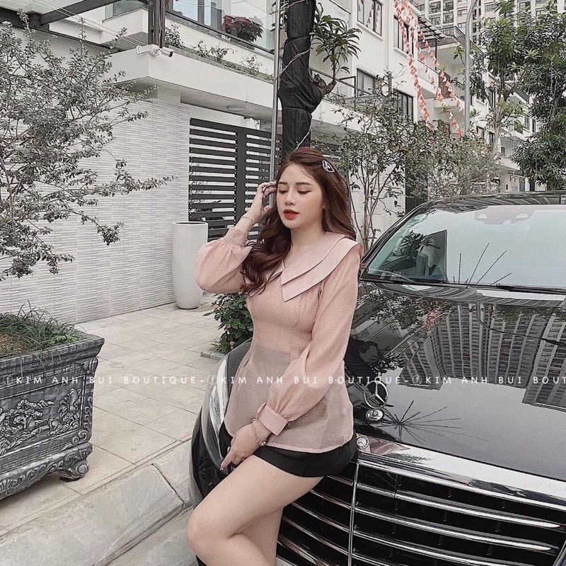 ❤️❣️💟🍓SET SƠMI VOAN CỔ PETER TẦNG KÈM ÁO 2S❣️💟🍓