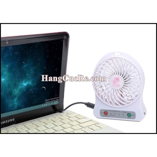 Quạt sạc 3 chế độ có đèn pin