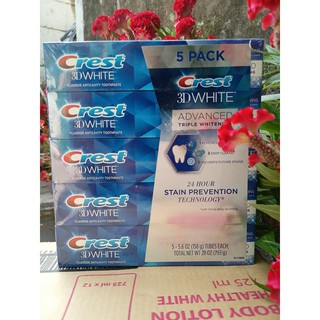 Kem đánh răng crest 3d white advanced whitening 158g mỹ