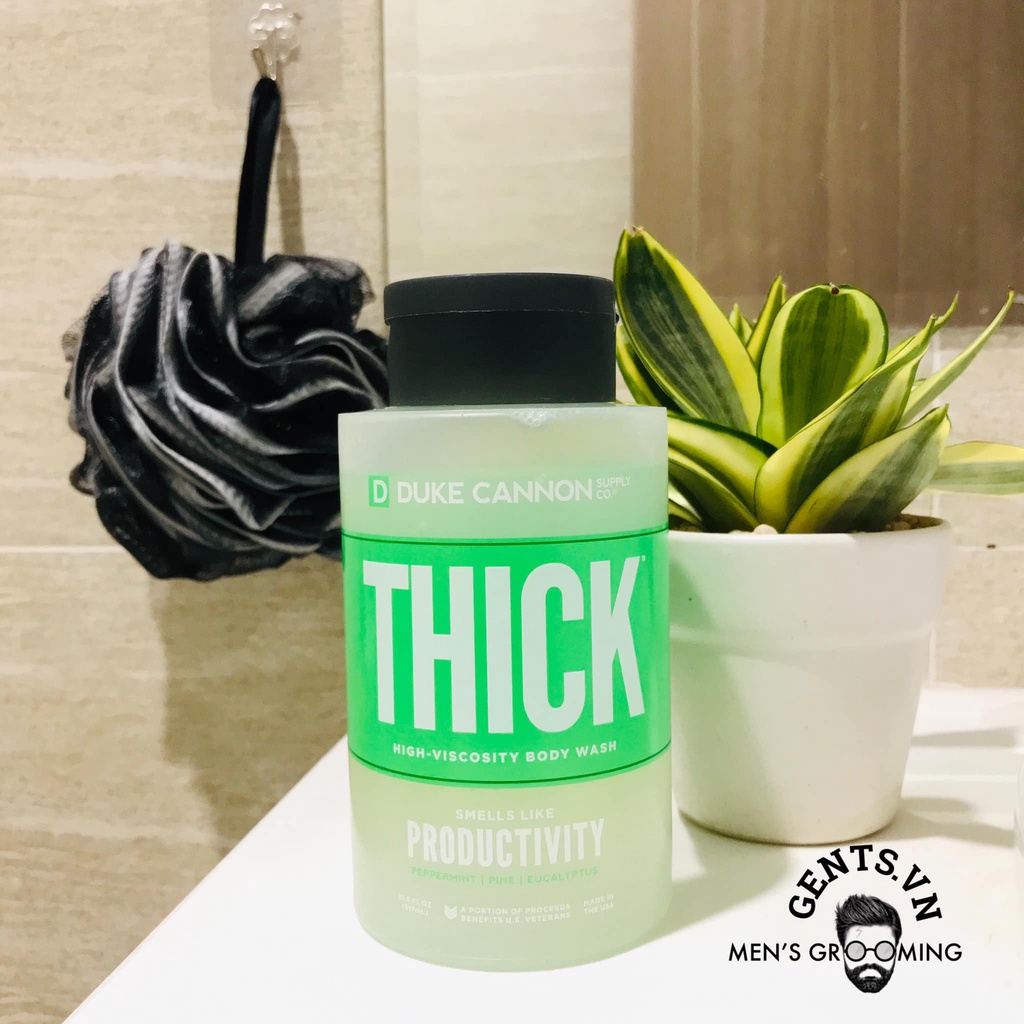 Sữa tắm cho nam Duke Cannon Thick High Productivity 517ml - làm sạch sâu hơn với mùi hương nam tính