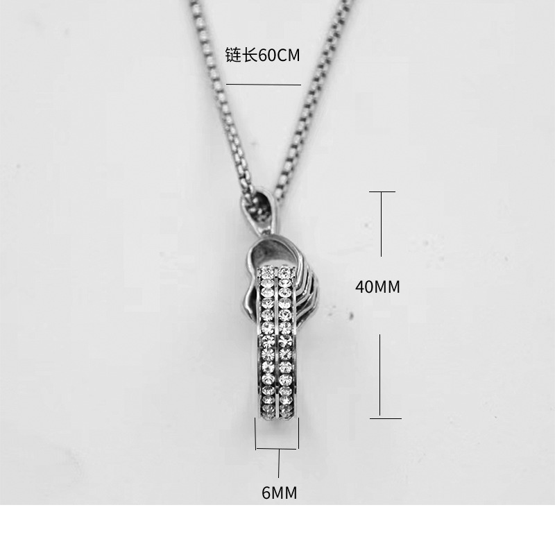 Vòng cổ nam nữ unisex Hena dây chuyền Saz Store màu bạc Titan đẹp phụ kiện thời trang- Vòng cổ Hena