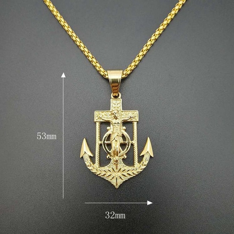 Vòng cổ Thép Không Gỉ Mặt Mỏ Neo Thời Trang Cho Nam