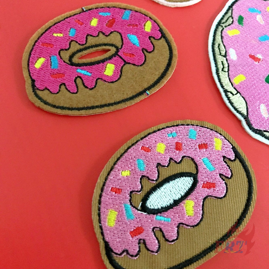 ☸ INS - Donuts Patch ☸ 1Pc Doughnut Diy Sew on Iron on Badges Patches