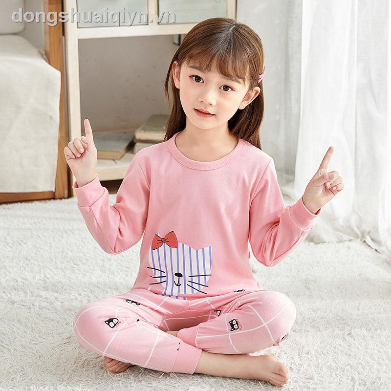 Bộ Đồ Ngủ Pijama Dài Tay Vải Cotton Cho Bé