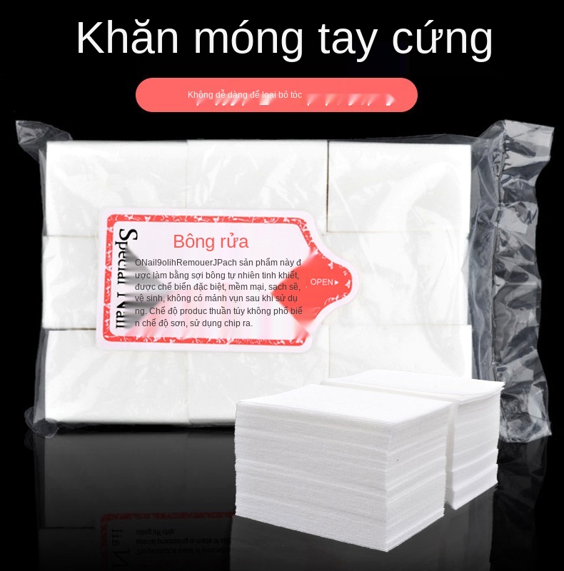 Hộp Khăn cotton Cứng Không Chứa cotton Dùng Để Tẩy Sơn Móng Tay