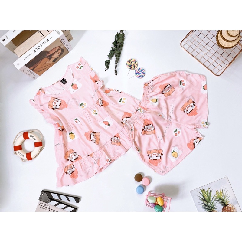 Đồ bộ tole - Đồ bộ lanh đùi, áo cánh tiên xinh xắn