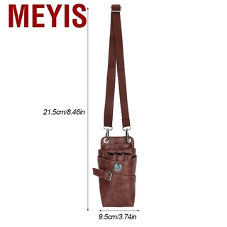 Meyis Scissor Pouch Holster Retro Leather Hairdressing Bag Comb