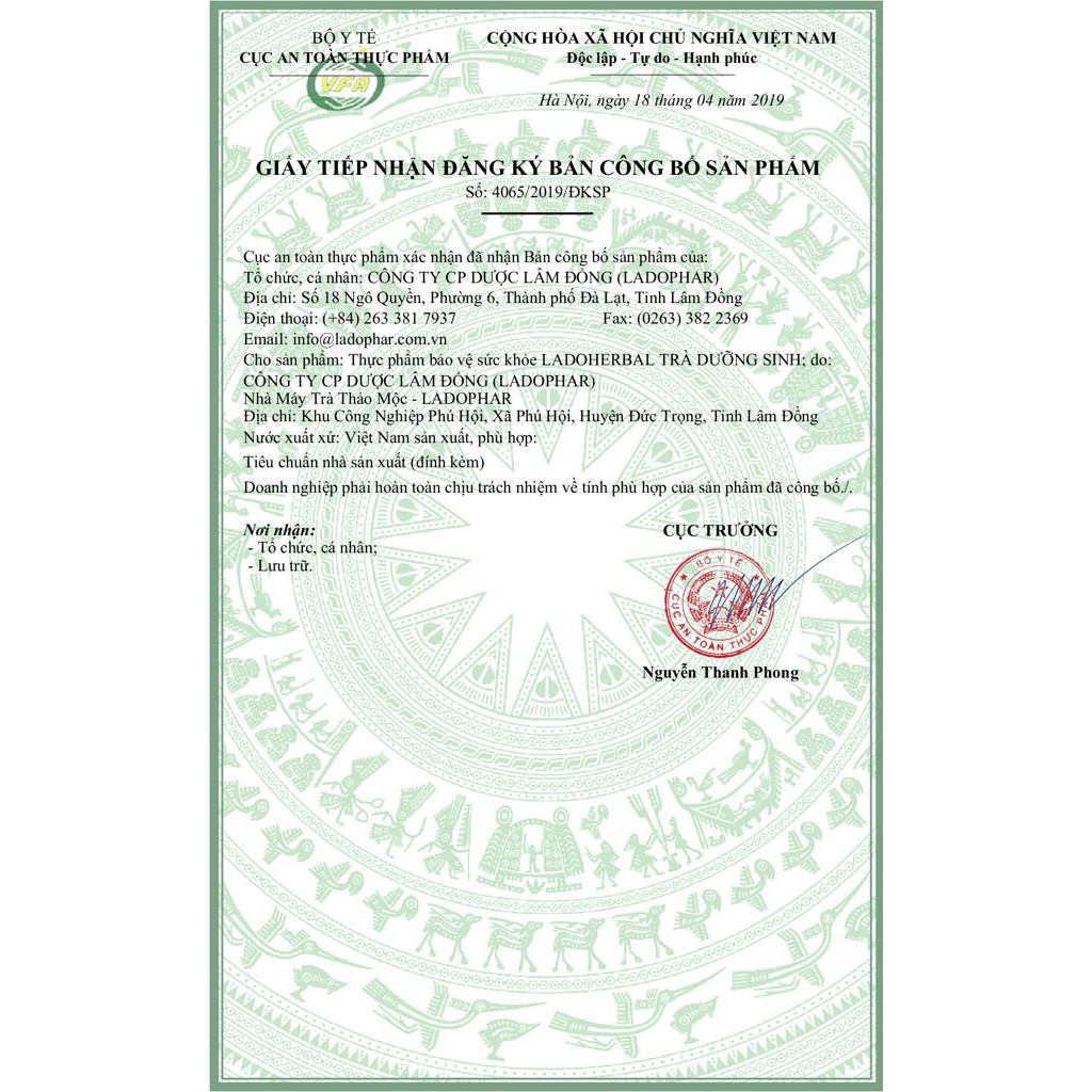 Trà Dưỡng Sinh Ladophar Gói 50 túi lọc giúp mát gan lợi tiểu . | BigBuy360 - bigbuy360.vn