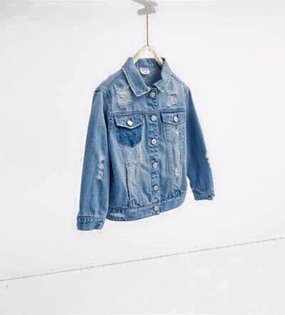 Áo khoác jean Zara size 6 va 9/10y