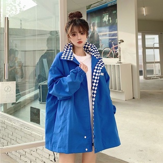 Áo Khoác Dù Unisex Phối Viền Caro (Hàng Đặt Trước)