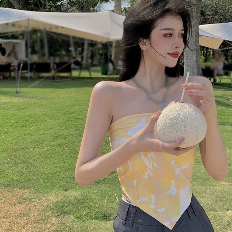 [Mã FAMAYWA giảm 10K đơn 50K] Áo Ống In Họa Tiết Cách Điệu Phong Cách Hàn Quốc Dành Cho Nữ | BigBuy360 - bigbuy360.vn