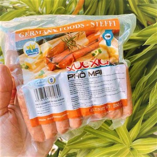 Xúc Xích Phô Mai Đức Steffi 250gr dùng chiên nướng thả lẩu nấu mỳ cho cả gia đình và trẻ nhỏ ăn sáng chiều