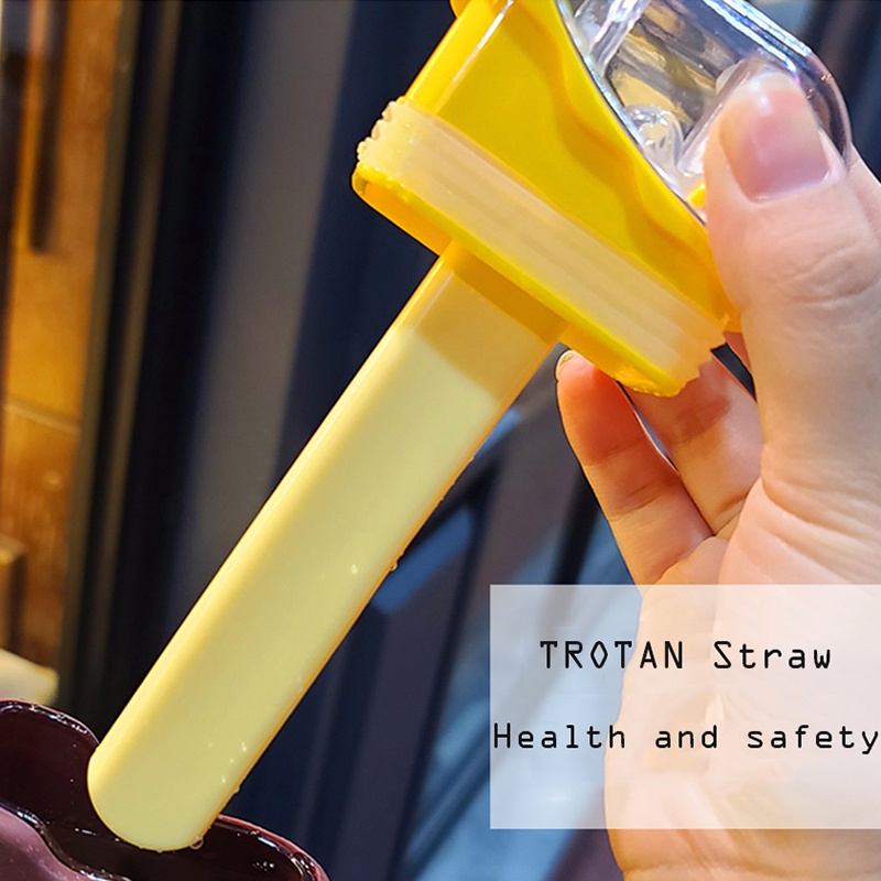 Bình Nước Nhựa Hình Que Kem / Dưa Hấu Dễ Thương Kèm Ống Hút Chống Rò Rỉ Không BPA Free Cu ZOEBR HYJP20416