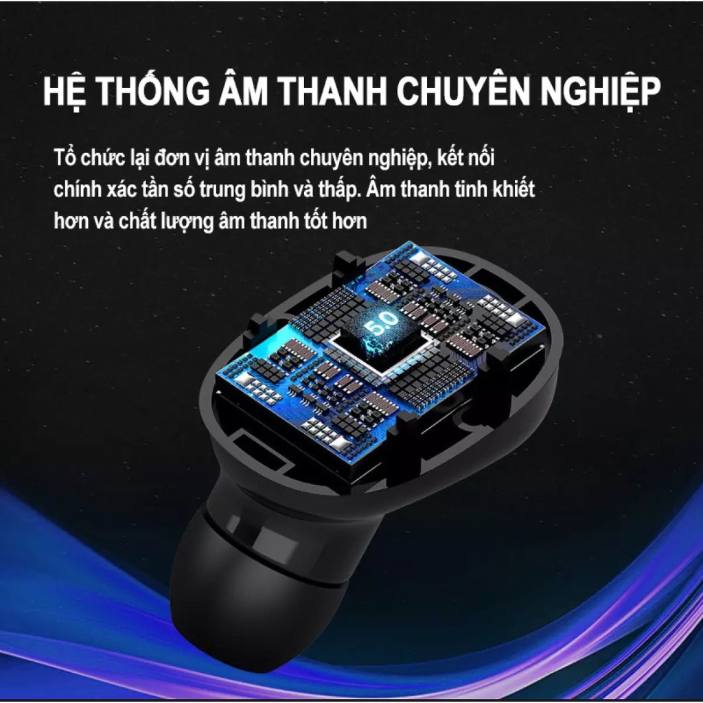 Tai nghe Bluetooth 5.0 không dây mini L21 TWS với âm thanh vòm 9D, phù hợp với điện thoại thông minh. Tặng kèm bao đựng sạc cho Android Iphone