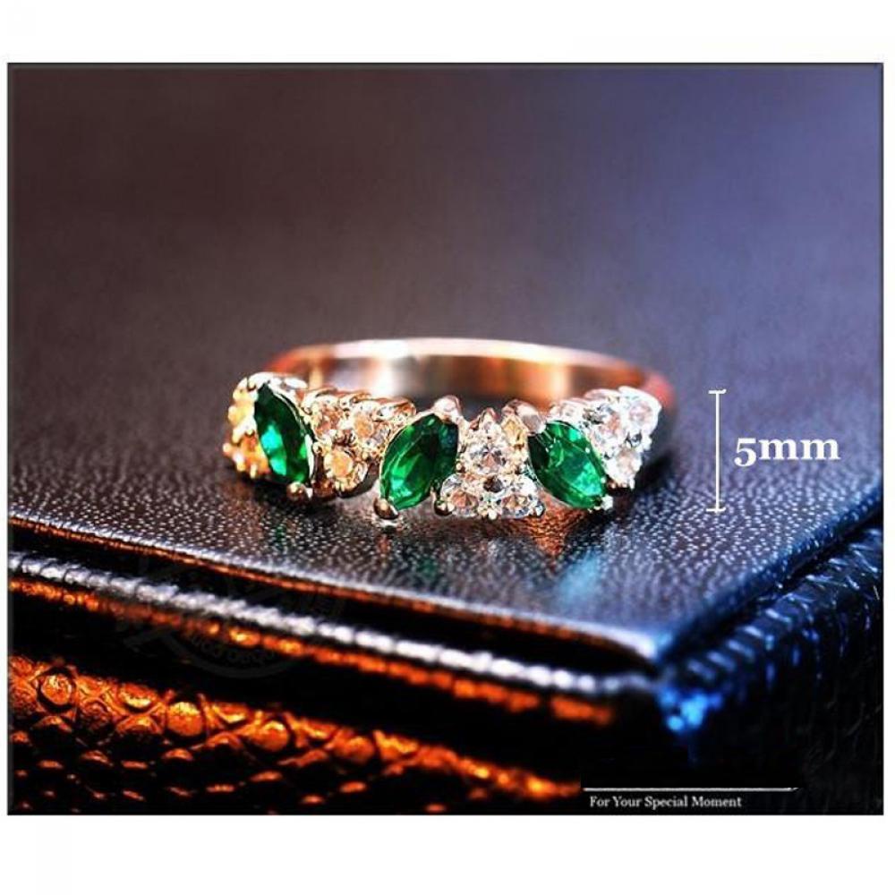 MIHAN1 Women Emerald Sweet|Finger Ring Luxury Fashion Dazzing Shiny Vintage