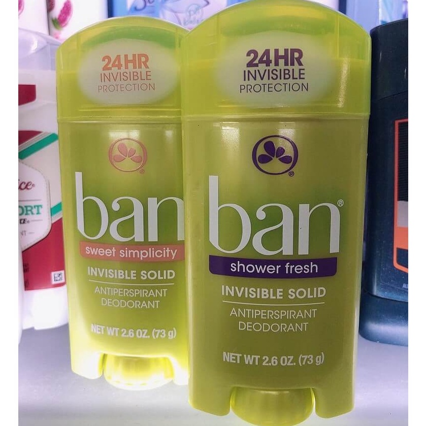 Lăn nách nữ BAN Invisible Solid Antiperspirant Deodorant 73g Lăn khử mùi ngăn mồ hôi dạng sáp