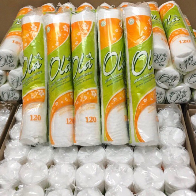 Bông tẩy trang Ola 120 miếng Cotton Pads (Ba Lan) | BigBuy360 - bigbuy360.vn