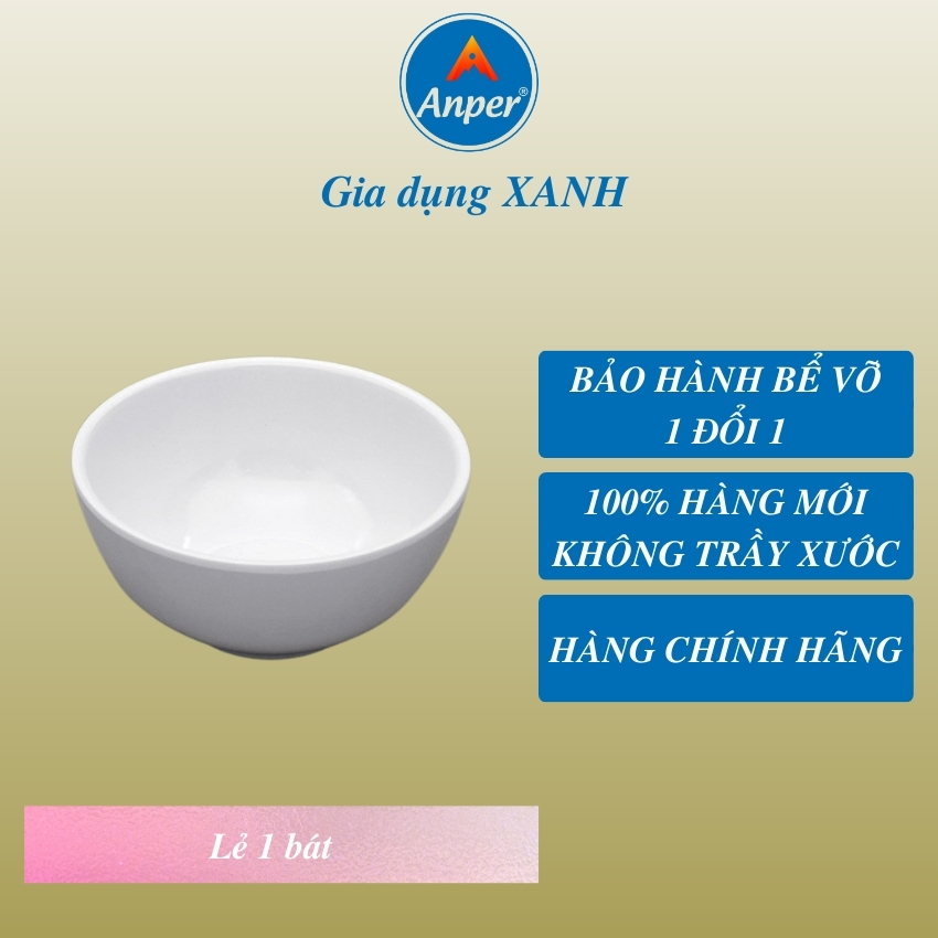 Bát Ăn Cơm Sứ Trắng Dày (11.5cm) Phong Cách Nhật Hàn , Chén Ăn Cơm An Toàn Sang Trọng Cao Cấp.