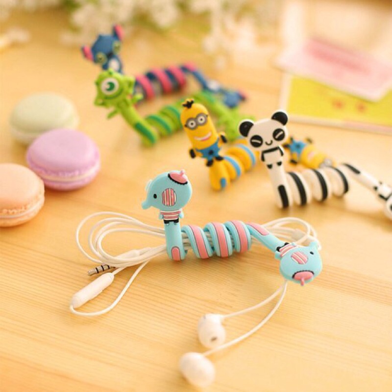 Dây quấn tai nghe, dây sạc điện thoại hình thú cute