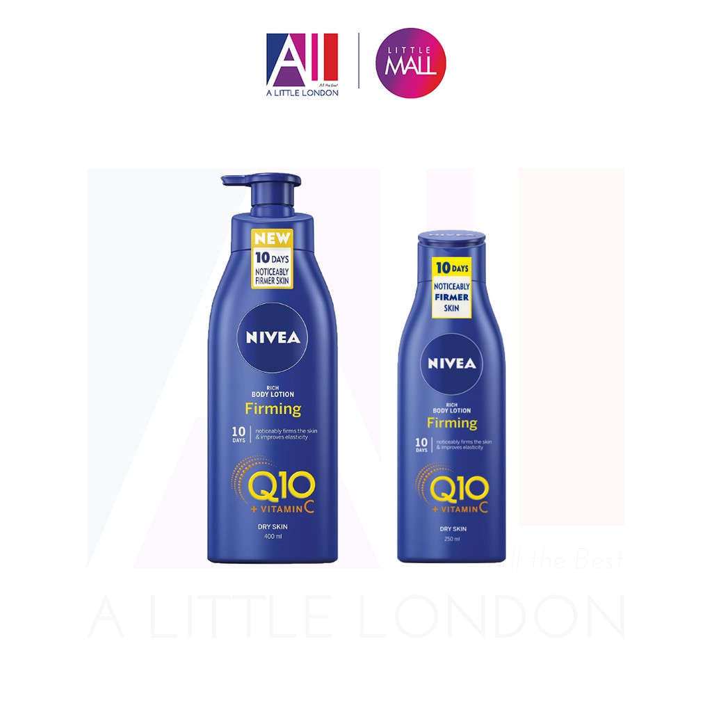 [TOP 1 SHOPEE] Dưỡng thể trắng da mờ thâm nám da khô Nivea Rich Body Lotion Firming Q10 + Vitamin C Dry Skin (Bill Anh)