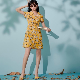 Váy hoa vàng Adore dress size S