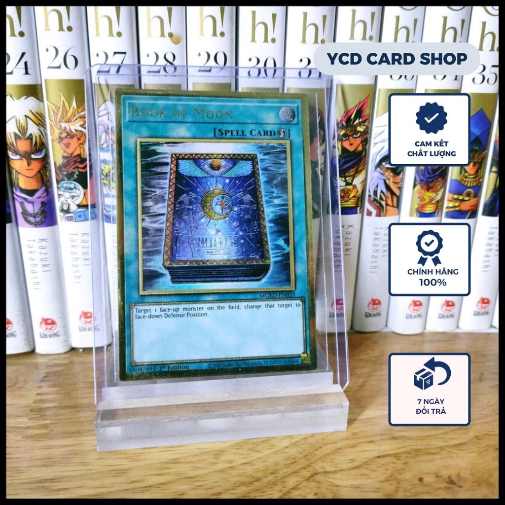 Thẻ bài yugioh chính hãng Book of Moon – Premium Gold Rare