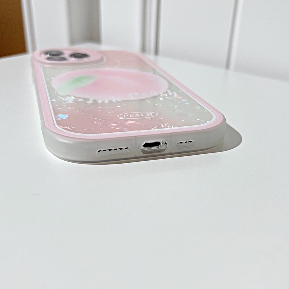 Ốp Điện Thoại TPU Mềm Chống Sốc Hình Quả Đào Có Dây Đeo Cho iPhone 11 12 13 Pro max mini XS max xr 7 8 se2020 plus