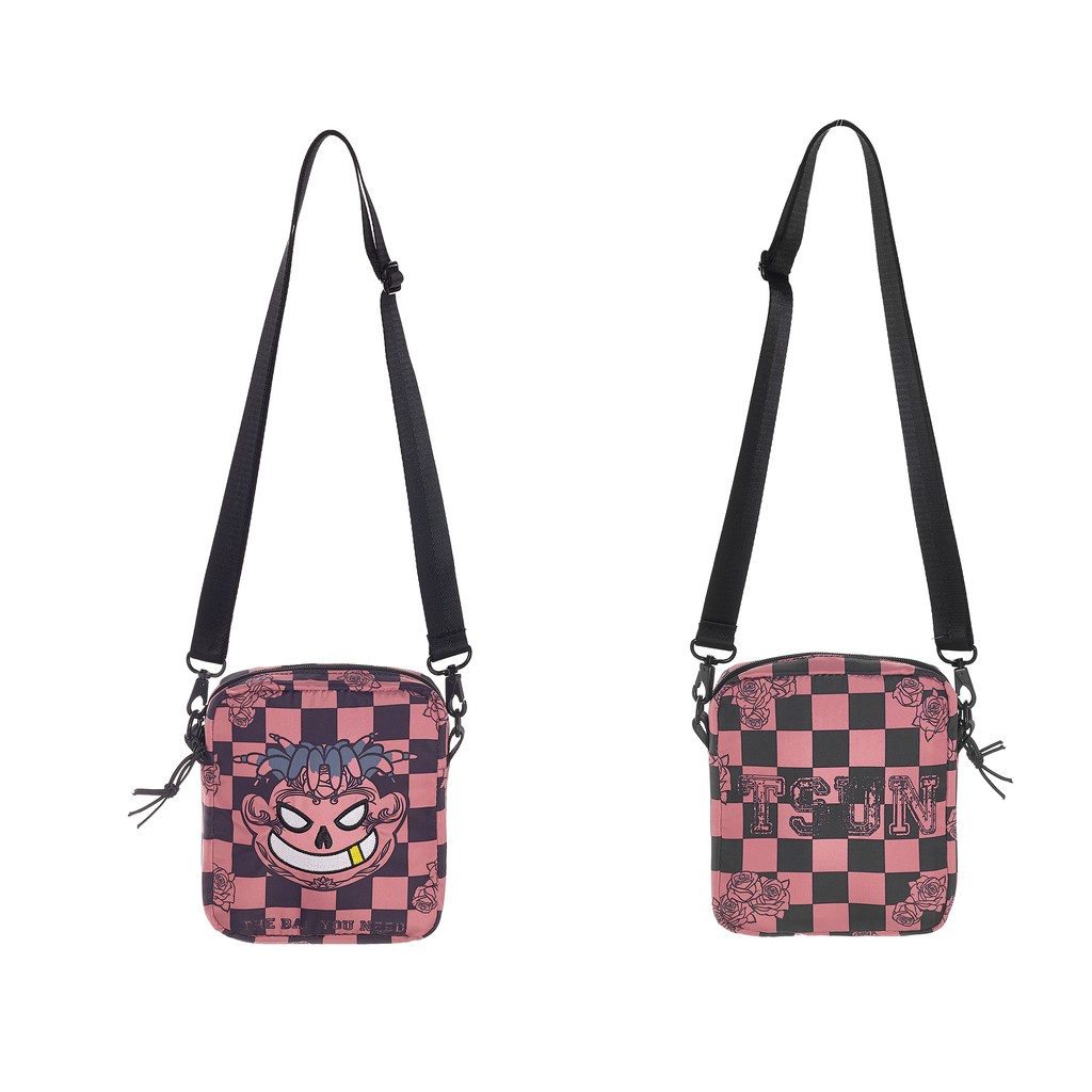 TSUN Mascot Shoulder Bag - Black/Pink - unisex